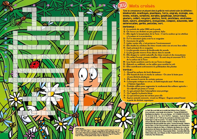 Exemple de page du magazine Petit Gibus
